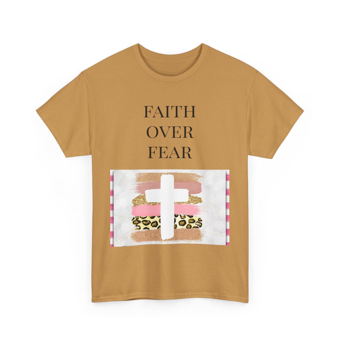 Faith Over Fear Women Cotton Tee - Inspirational Graphic Shirt