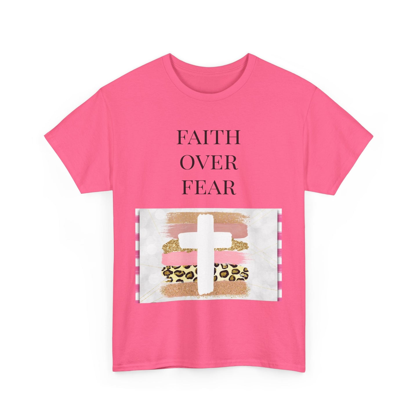 Faith Over Fear Women Cotton Tee - Inspirational Graphic Shirt