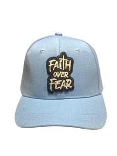 Men Baseball Cap Faith Over Fear Embroidery Adjustable Hat Unisex